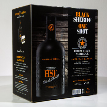 HSE - Coffret Black Sheriff - American Barrel - Rhum vieux - 40cl - 70cl