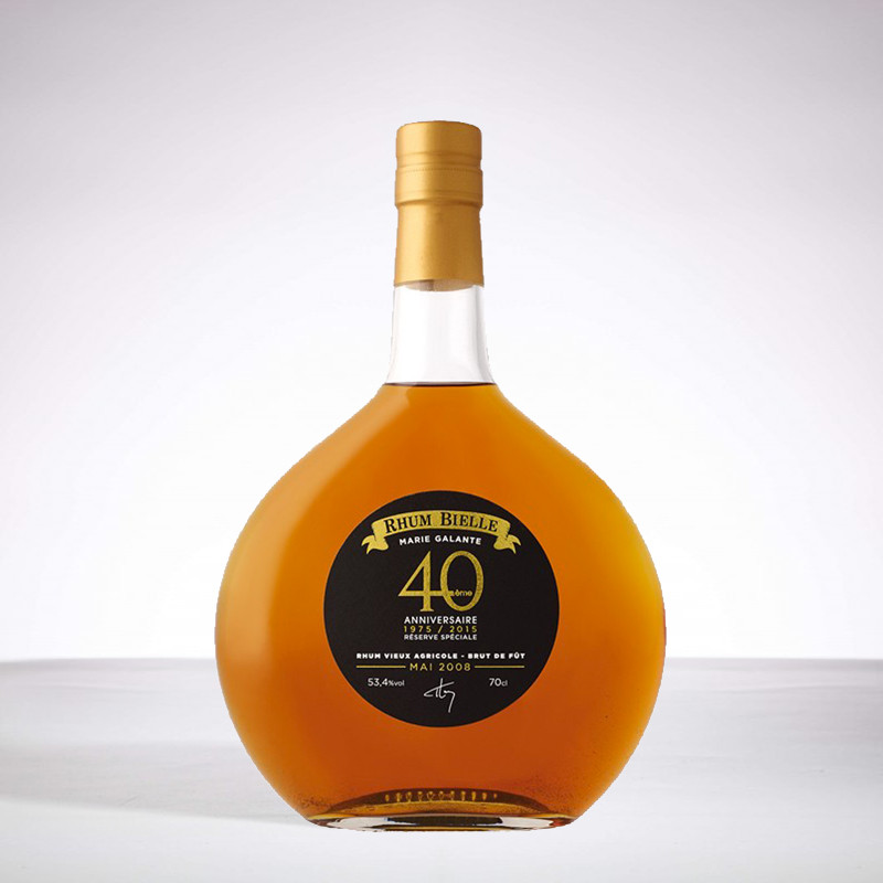 BIELLE - Millésime 2008 - 40ème anniversaire - 52,8° - 70cl BIELLE - Millésime 2008 - 40ème anniversaire - 52,8° - 70cl