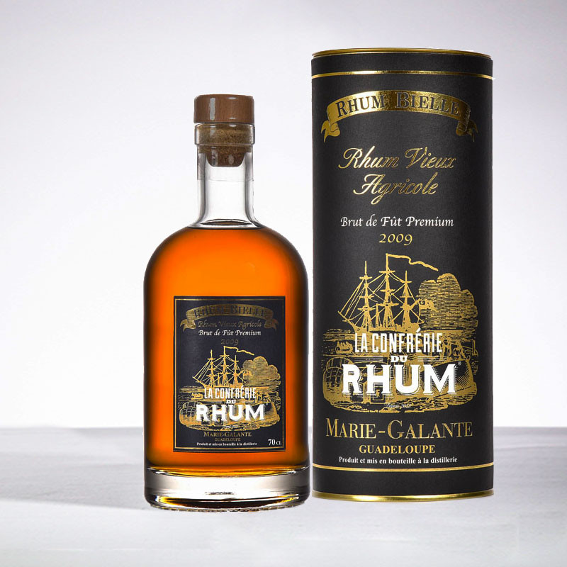 BIELLE - Confrérie du rhum - Brut de fût - 2009 - Numéroté - Rhum Vieux - 52,3° - 70cl -