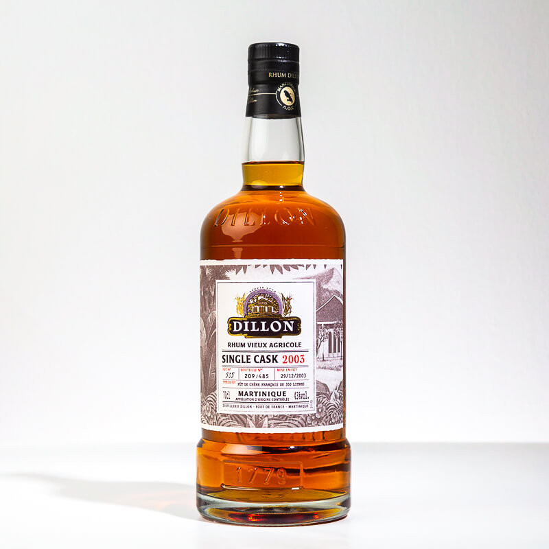 DILLON - Millésime 2003 - Single cask - Rhum hors d'âge - 45° - 70cl