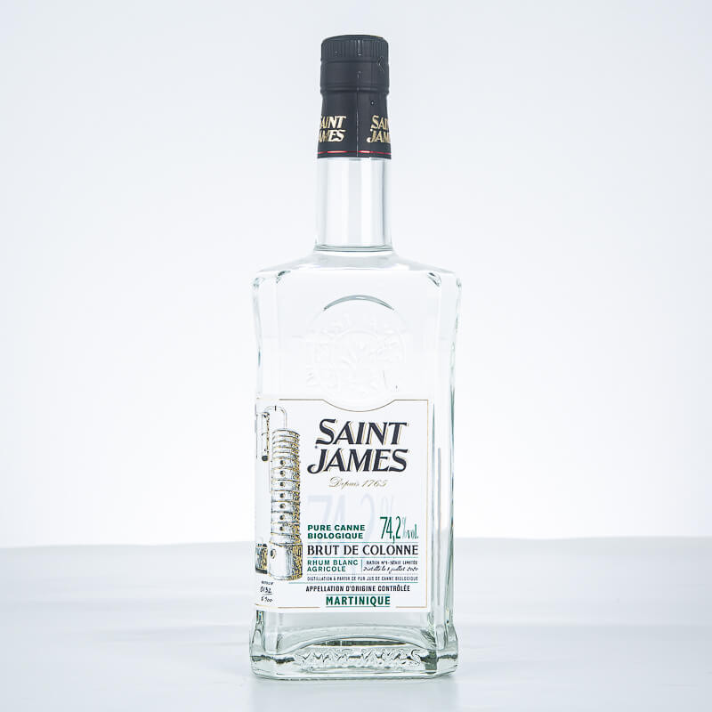 SAINT JAMES - Brut de colonne Biologique - Rhum blanc - 74,2° - 70 cl