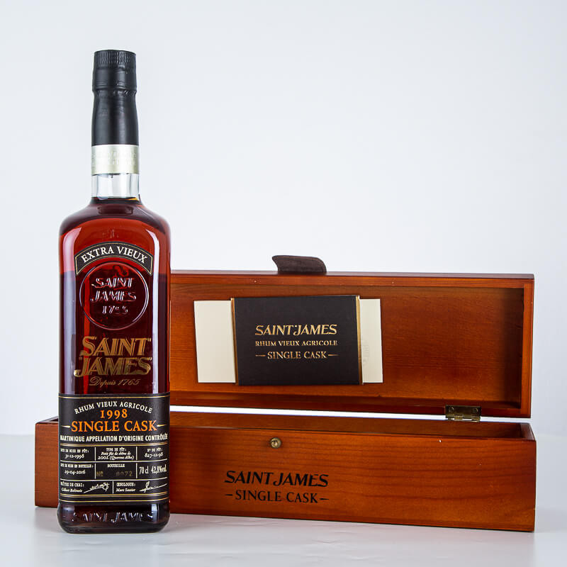 SAINT JAMES - Millésime 1998 - Single Cask - Numéroté - Rhum hors d'âge - 42,8° - 70cl