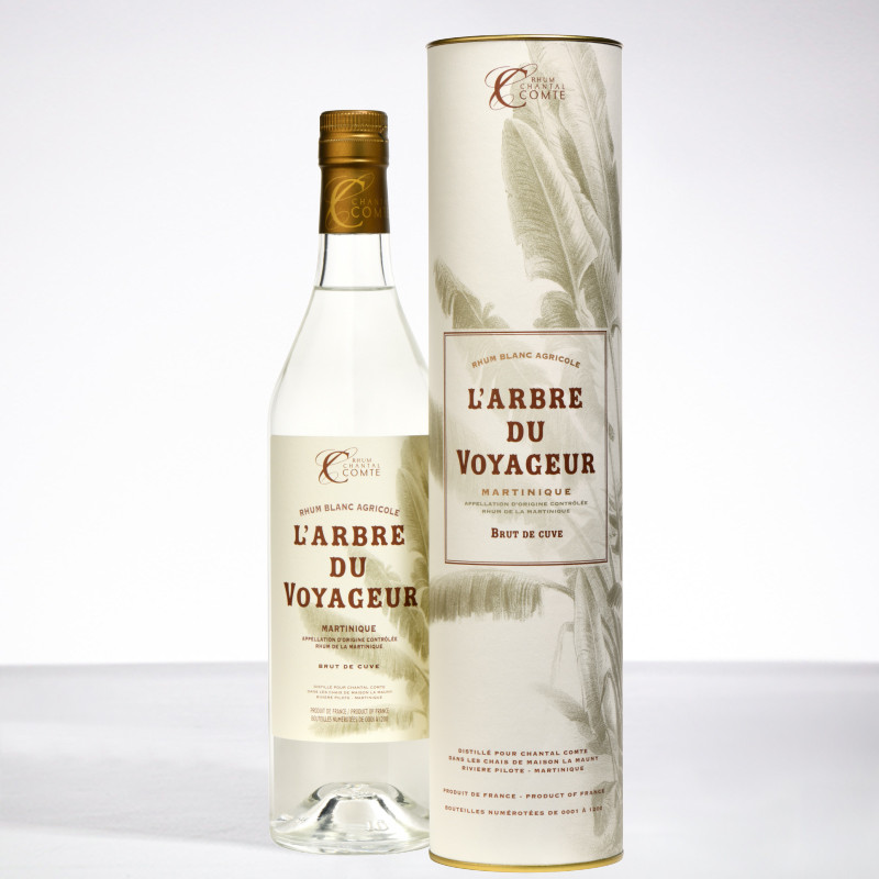 CHANTAL COMTE - Rhum blanc - L'Arbre du voyageur - Numéroté - 60,2° - 70cl