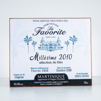 LA FAVORITE - Plaque décorative - Millésime 2010 - Accessoire rhum