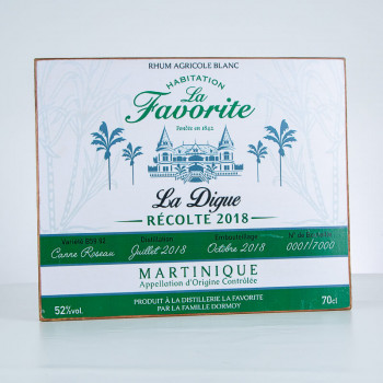 LA FAVORITE - Dekorative Plakette - La Digue Ernte 2018 - Rum-Accessoire