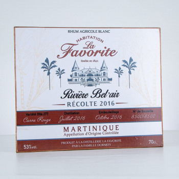 LA FAVORITE - Plaque décorative - Rivière Bel'air 2016 - Accessoire rhum