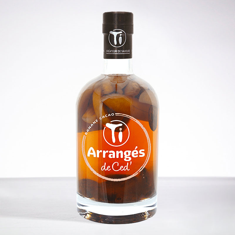 LES RHUMS DE CED - Ti Arrangés Banane Cacao - Rhum arrangé - 32° - 70cl