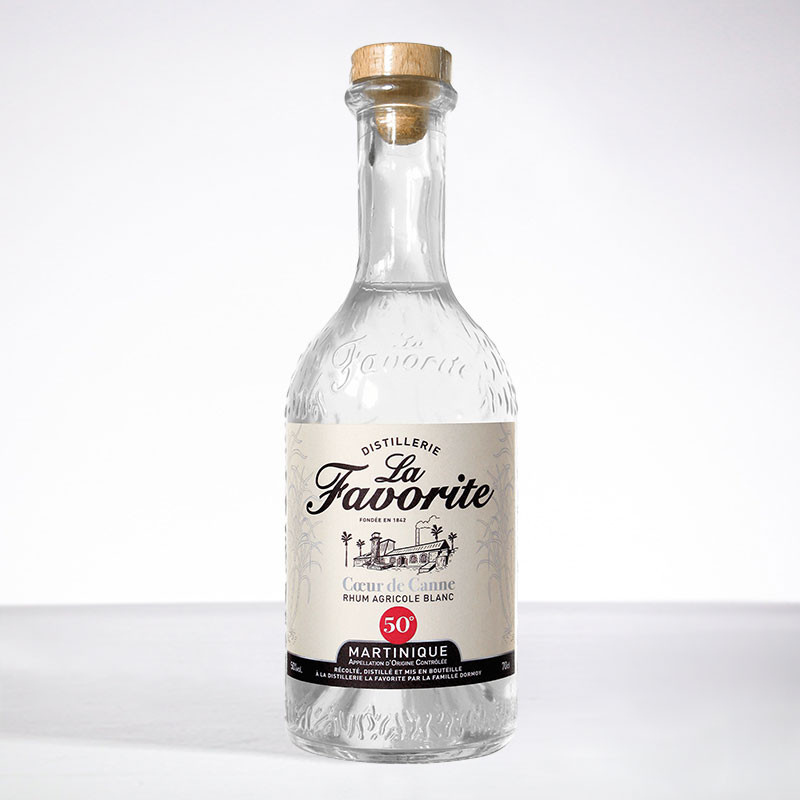 LA FAVORITE - Coeur de Canne - Neue Flasche - Weisser Rum - 50° - 70cl