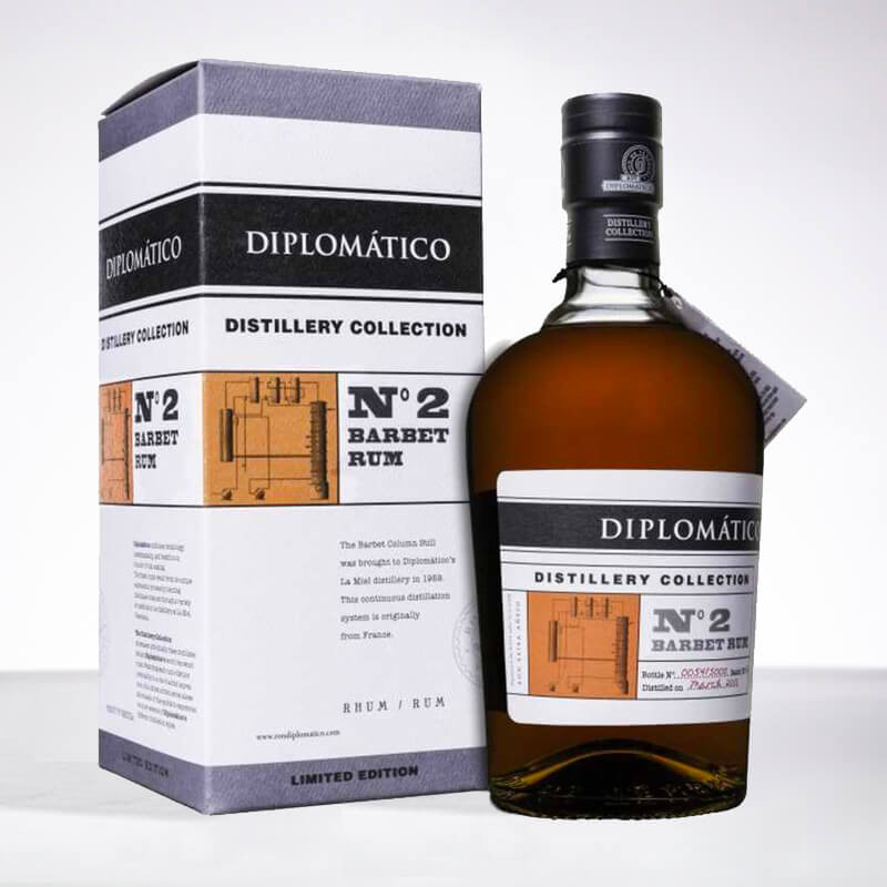 Rhum DIPLOMATICO - Distillery Collection N°2 Barbet Rum - Rhum très vieux - 47° - 70cl