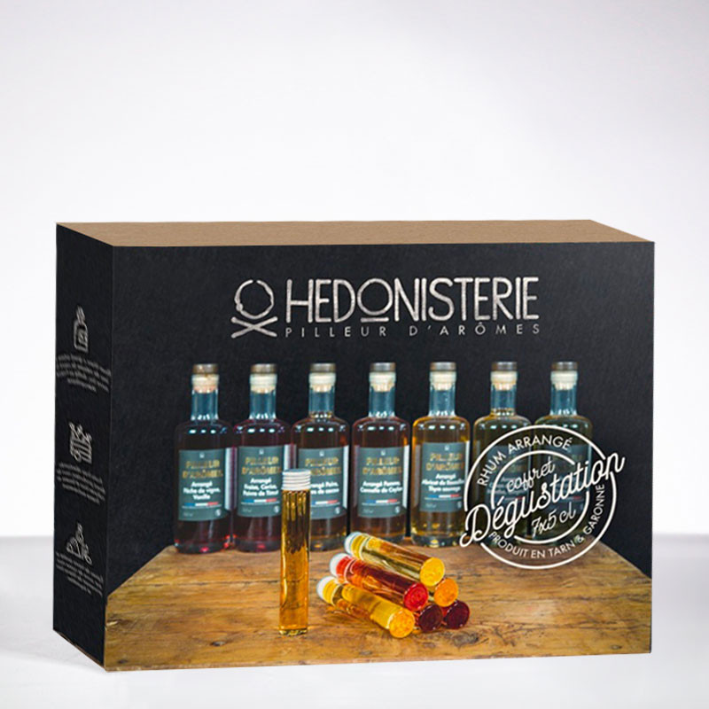 Rhum arrangé Hédonisterie - Coffret Dégustation origine France 7x5cl