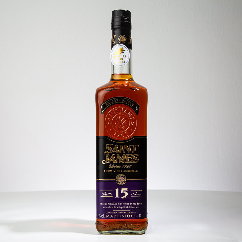 SAINT JAMES - Réserve privée - 15 ans - sans étui - Rhum hors d'âge - 43° - 70cl