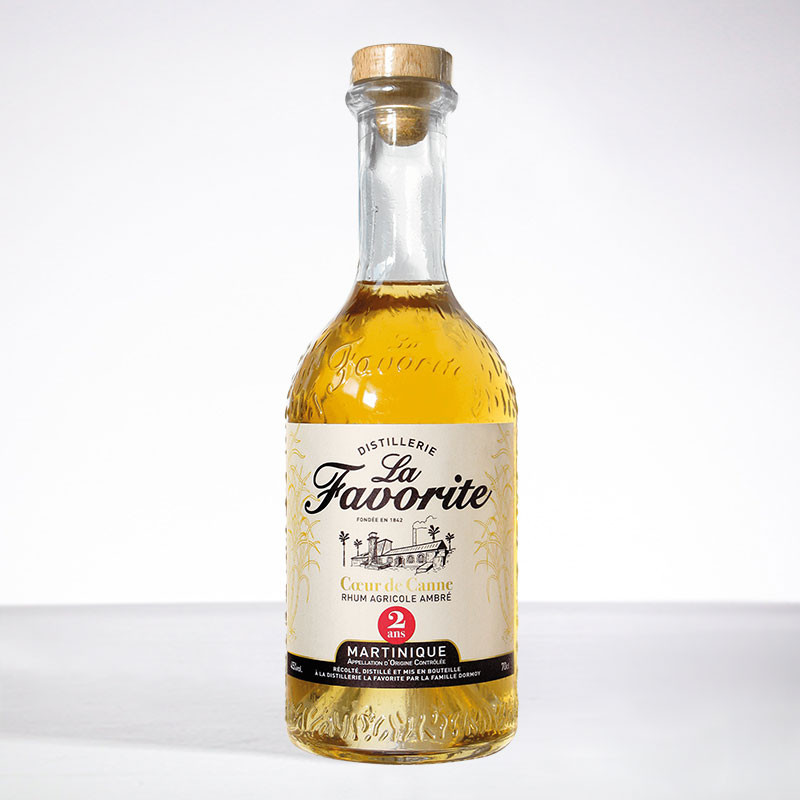 LA FAVORITE - Coeur de Canne - 2 Jahre - Goldener Rum - 45° - 100cl