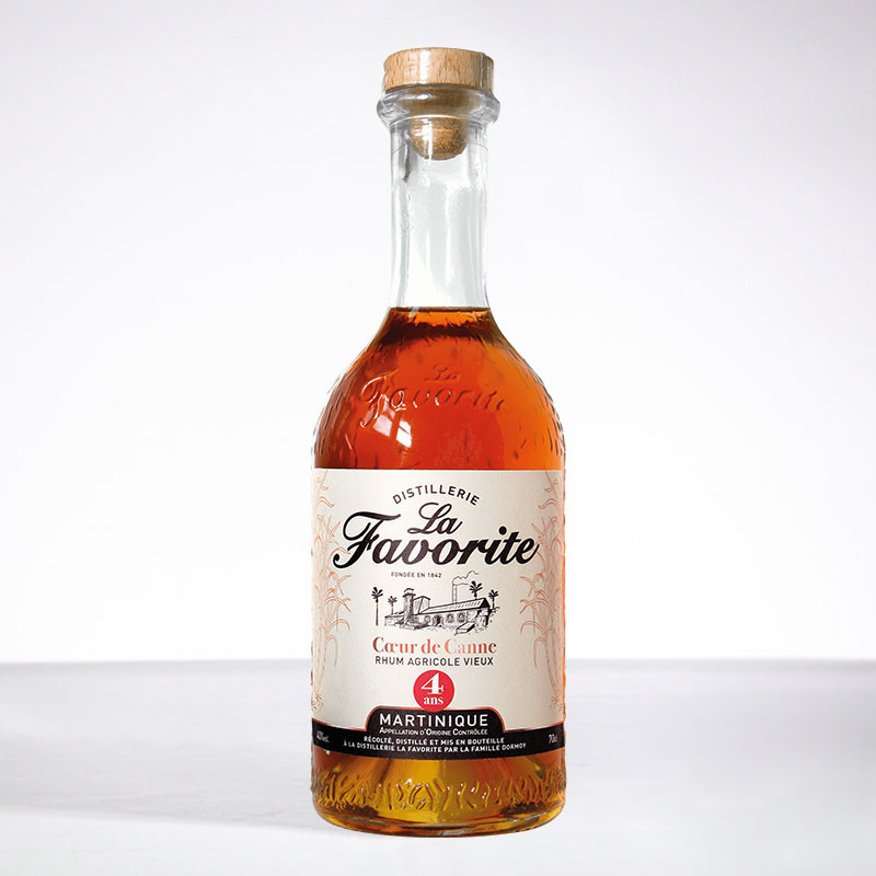 LA FAVORITE - Coeur de Canne - 4 ans - Rhum très vieux - 42° - 100cl