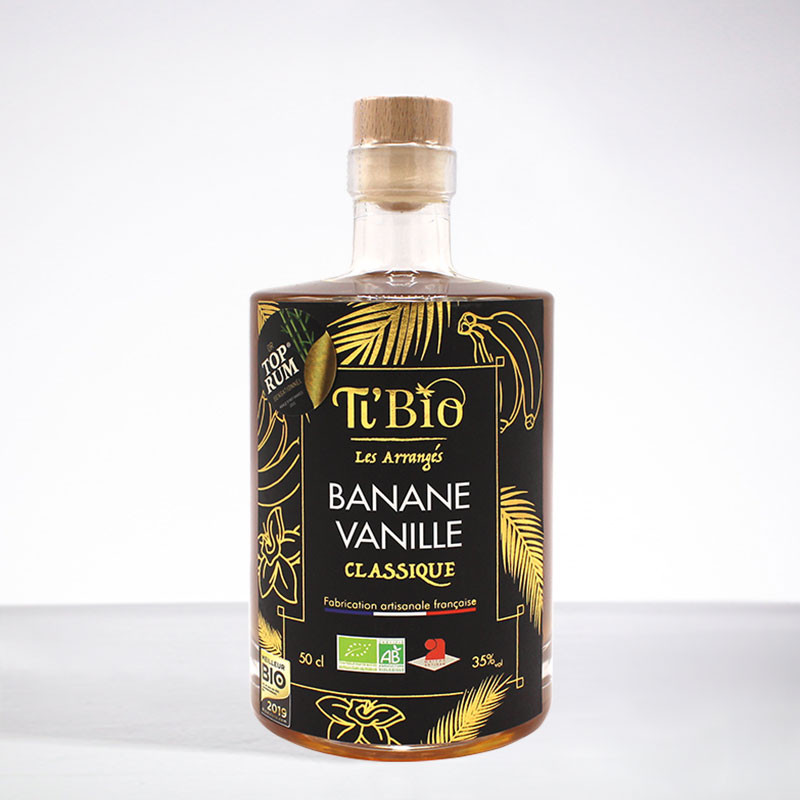 TI'BIO - Bananen-Vanille "Classic" - Bio - Arrangierter Rum - 35 ° - 50cl