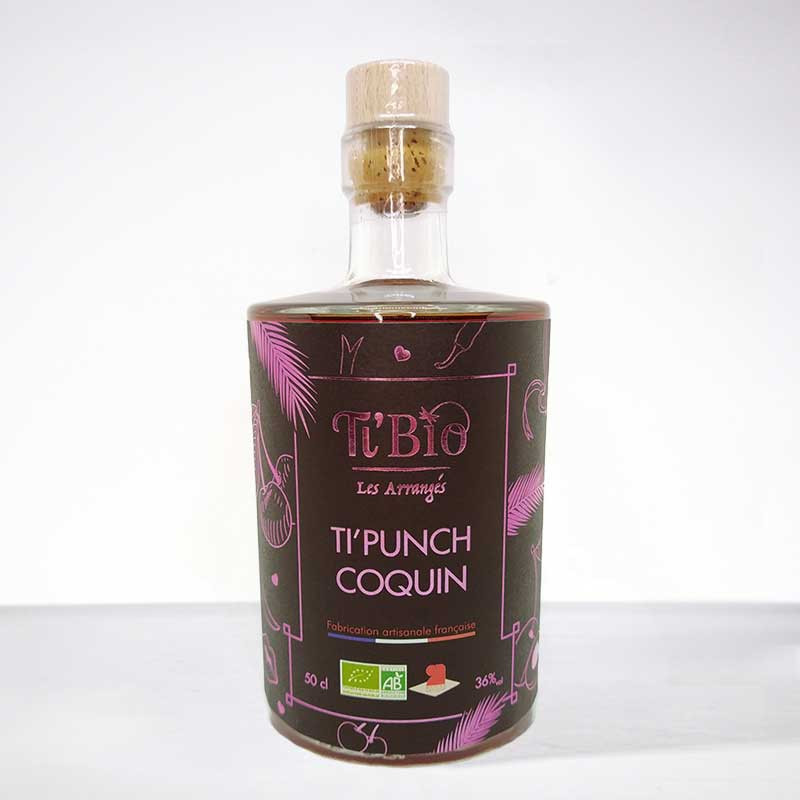 TI'BIO - Ti'Punch Coquin - Cerise Pili Pili - Bio - Rhum arrangé - 36° - 50cl