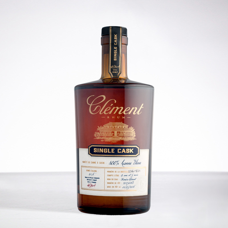 CLEMENT - Single Cask Canne Bleue - Rhum hors d'âge - Numéroté - 41,6° - 50cl