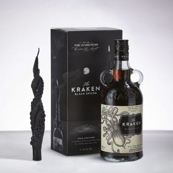 KRAKEN - Black Spiced - Coffret bougie Kraken - 47° - 70cl