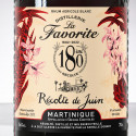 LA FAVORITE - Récolte de Juin - 180ème récolte - Rhum blanc - Numéroté - 56° - 70cl