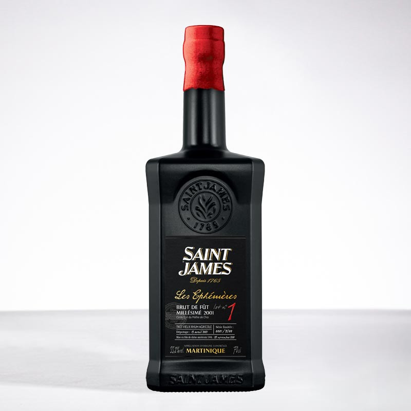 SAINT JAMES - Éphémères N°1 - Brut de fût 2001 - Rhum hors d'âge - 55,2° - 70cl