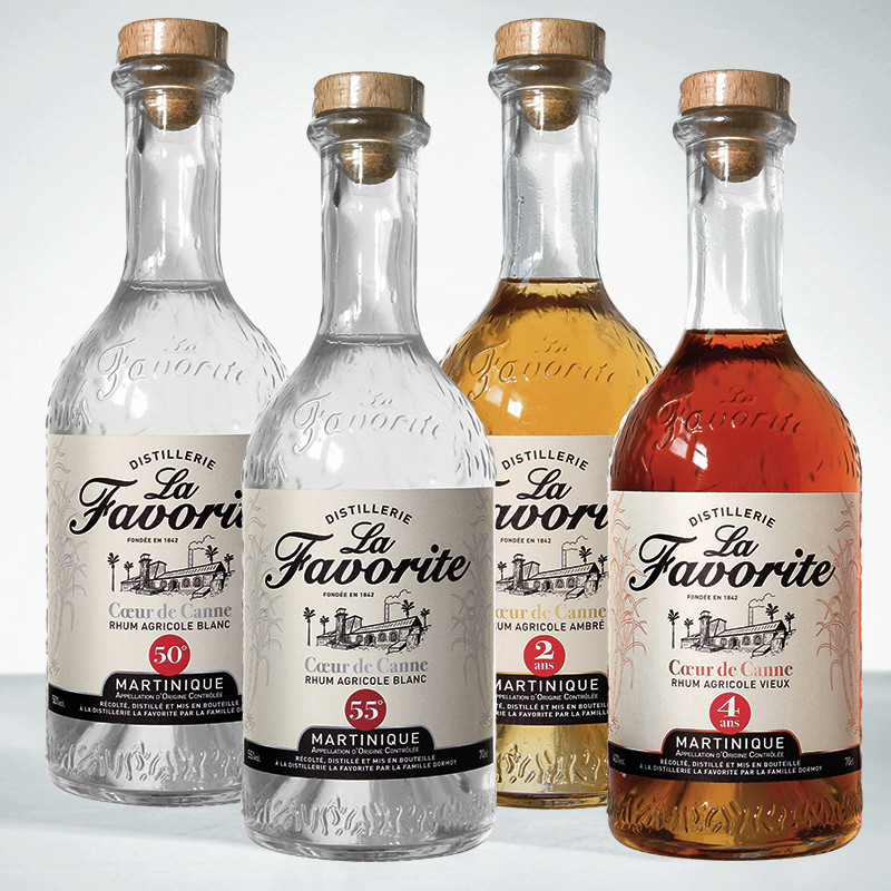 LA FAVORITE - Line up Coeur de Canne - 4 x 70cl LA FAVORITE - Line up Coeur de Canne - 4 x 70cl