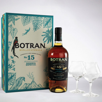 BOTRAN - 15 ans - Set mit 2 Gläsern - Extra Alter Rum - 40° - 70cl