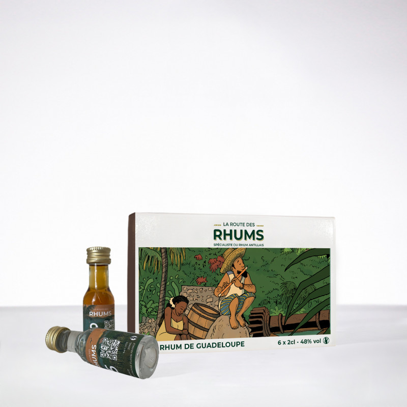 Geschenkset Rum aus Guadeloupe - Line up - Rhum agricole - 6x2cl