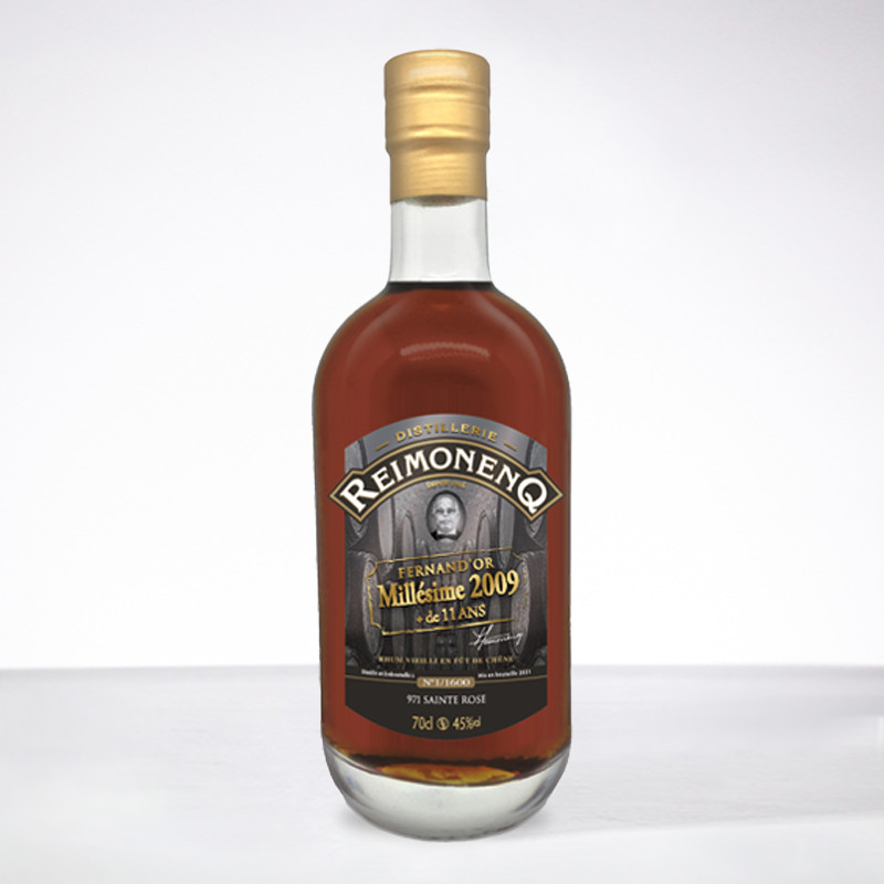 REIMONENQ - Cuvée Fernand'or - Millésime 2009 - Rhum hors d'âge - 45° - 70cl