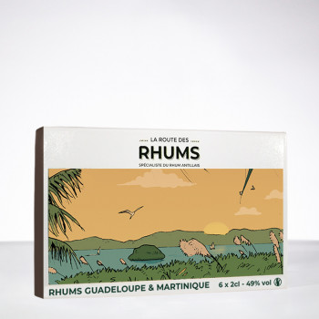 Coffret Rhum Martinique et Guadeloupe - Line up - Rhum agricole - 6x2cl