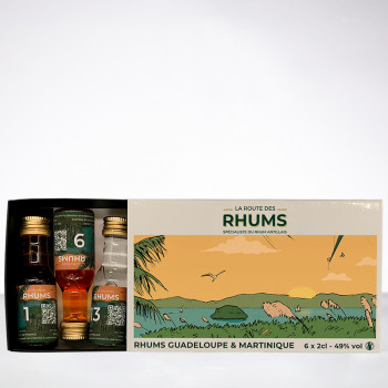 Geschenkset Rum aus Martinique und Guadeloupe - Line up - Rhum agricole - 6x2cl
