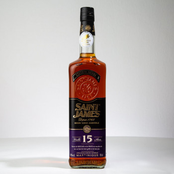 SAINT JAMES - 15 Jahre Alt - Holzbox 2 Gläser - Extra Alter Rum - 43° - 70cl