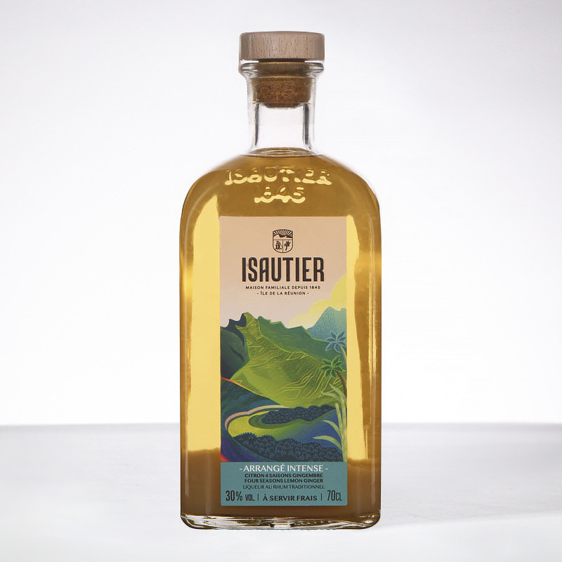 ISAUTIER - Intense - Citron Gingembre - Rhum arrangé - 30° - 70cl ISAUTIER - Intense - Citron Gingembre - Rhum arrangé - 30° - 70cl