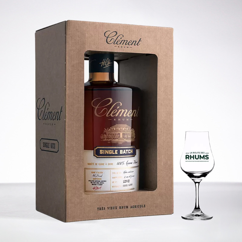 CLEMENT - Duo rhum très vieux monovariétal + verre de dégustation CLEMENT - Duo rhum très vieux monovariétal + verre de dégustation