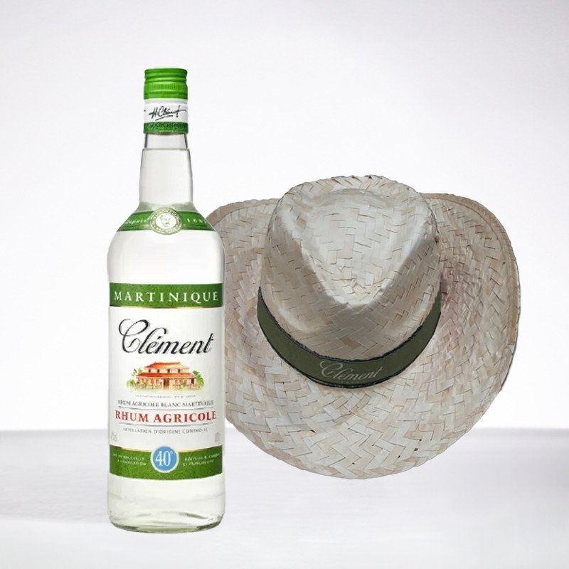 CLEMENT - Duo Rhum blanc + chapeau borsalino CLEMENT - Duo Rhum blanc + chapeau borsalino