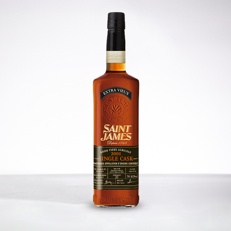 SAINT JAMES - Single Cask 2001 - Rhum hors d'âge - 43,1° - 70cl SAINT JAMES - Single Cask 2001 - Rhum hors d'âge - 43,1° - 70cl