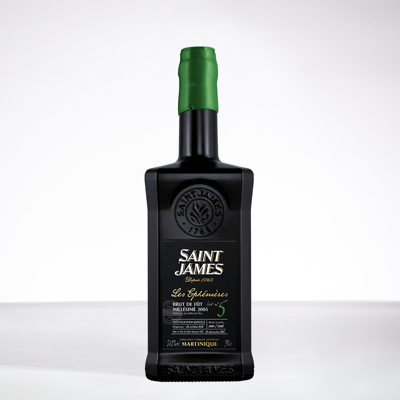 SAINT JAMES - Éphémères N°5 - 2005 - Brut de fût - Rhum hors d'âge - 51,8 - 70cl