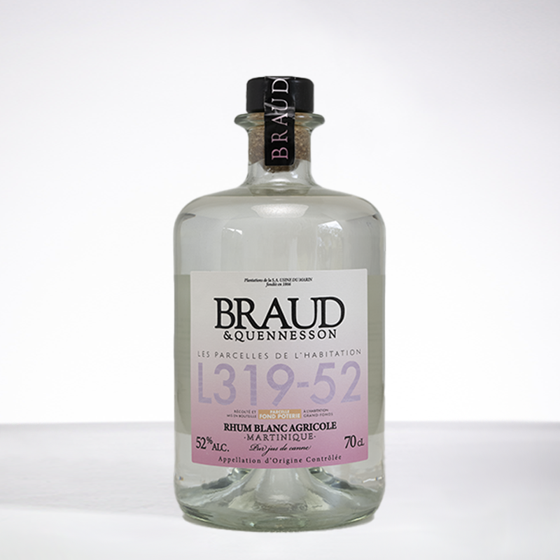 BRAUD & QUENNESSON - Rhum blanc - Parcellaire L319-52 - 52° - 70cl