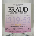 BRAUD & QUENNESSON - Rhum blanc - Parcellaire L319-52 - 52° - 70cl