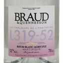 BRAUD & QUENNESSON - Weisser Rum - Parzellenrum L319-52 - 52° - 70cl