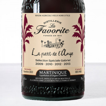 LA FAVORITE - La part de l'Ange - Nummeriert - Extra Alter Rum - 43° - 70cl