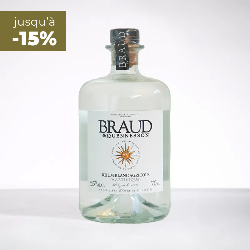 BRAUD & QUENNESSON - Rhum blanc - 55° - 70cl