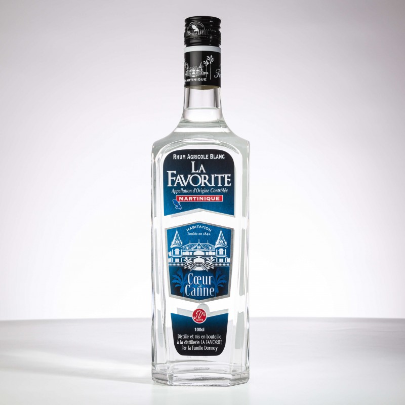 LA FAVORITE - Coeur de Canne - ancienne bouteille - Rhum blanc - 50° - 100cl