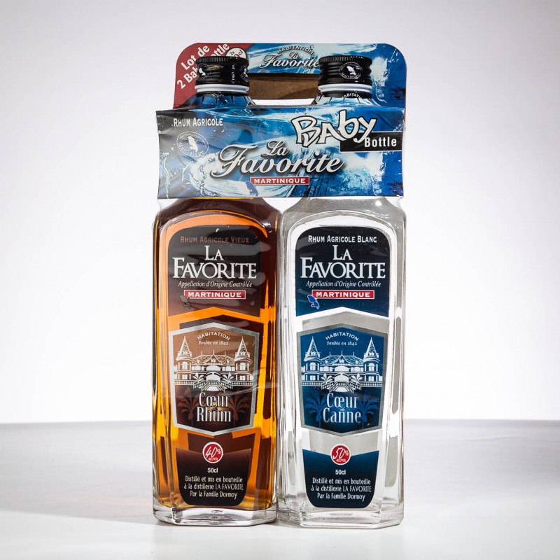LA FAVORITE - Baby Bottle - Weisser Rum + Alter Rum - 50° - 50cl LA FAVORITE - Baby Bottle - Weisser Rum + Alter Rum - 50° - 50cl