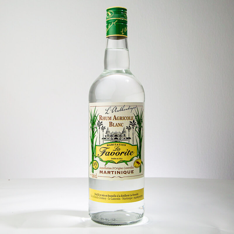 LA FAVORITE - L'Authentique - Etiquette vintage - Rhum Blanc - 50° - 100cl