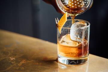 Cocktail à base de rhum ambré